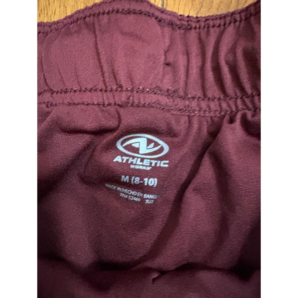 Athletic Works Womens Burgundy Running Shorts lined Mesh Panels Size M medium - Picture 2 of 8
